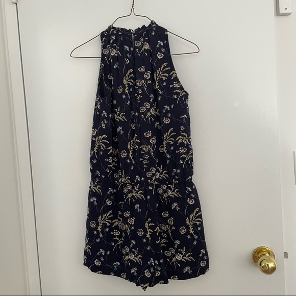 Loft Romper - Navy - Daisy Tie Floral Petite XXS (PXXS) *NWOT!* - Picture 3 of 6